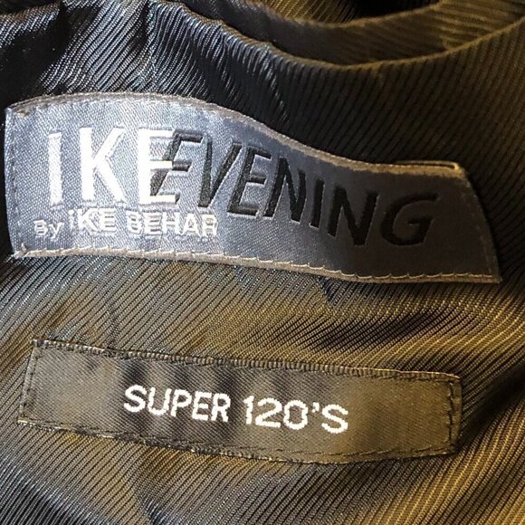 IKE BEHAR “PARKER" SLIM FIT NOTCH BLACK TUXEDO JACKET EUC Size 38R - Picture 5 of 7